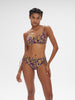 High-waist bikini brief - Agadir Purple Print