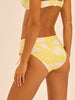 High-waist bikini brief - Plumeria Print