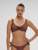 Wireless bikini triangle - Lurex Dark Purple