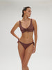 Wireless bikini triangle - Lurex Dark Purple