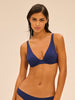 Underwired triangle bikini bra - Midnight