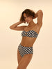 Underwired bandeau bikini top - Sailing print