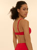 Underwired bandeau bikini top - Scarlet