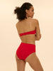 Underwired bandeau bikini top - Scarlet