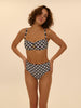 High-waist bikini brief - Sailing print