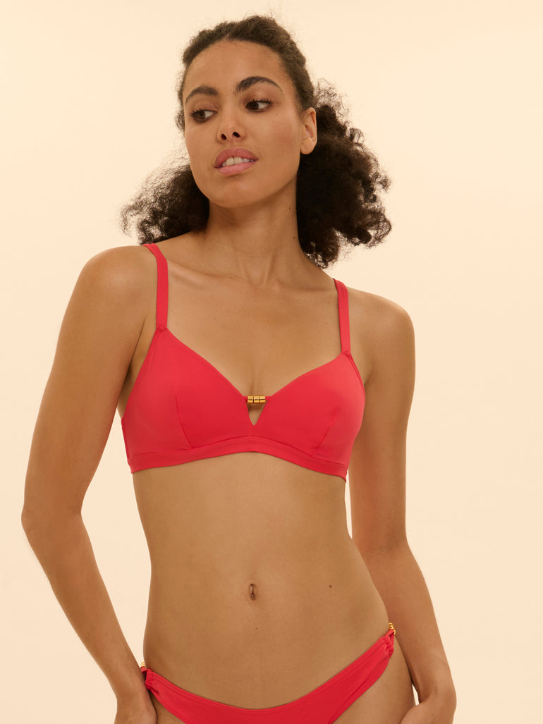 Push-up bikini top - Flamingo