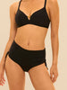 High-waist bikini brief - Black