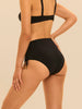 High-waist bikini brief - Black