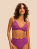 Soft cup triangle bra - Divine Purple