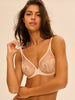 Plunging underwired bra - Chic Beige