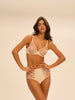 Plunging underwired bra - Chic Beige