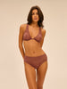 Underwired triangle bra - Mulberry