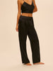 Trousers with embroidery - Black