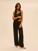 Trousers with embroidery - Black