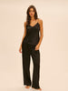 Trousers with embroidery - Black