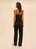 Trousers with embroidery - Black