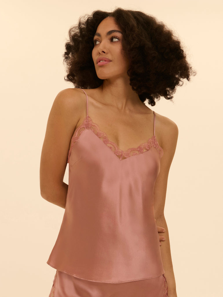 Top with embroidery - Smokey Pink