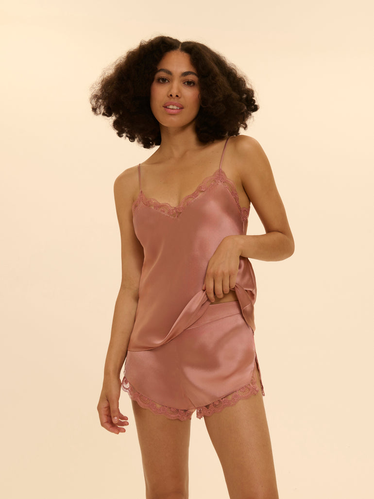 Top with embroidery - Smokey Pink