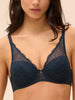 Squared neckline spacer bra - Sapphire