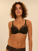 Plunging underwired bra - Black