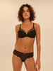 Plunging underwired bra - Black