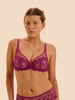 Plunging underwired bra - Desire Pink