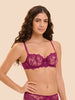 Half cup support bra - Desire Pink