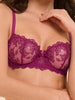 Half cup support bra - Desire Pink