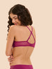 Half cup support bra - Desire Pink