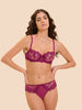 Half cup support bra - Desire Pink