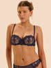 Half cup support bra - Midnight