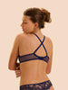 Half cup support bra - Midnight