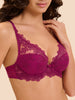 Plunging push-up bra - Desire Pink