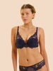 Plunging push-up bra - Midnight