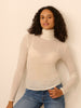 Turtleneck long sleeve top - Natural