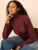 Turtleneck long sleeve top - Autumn red