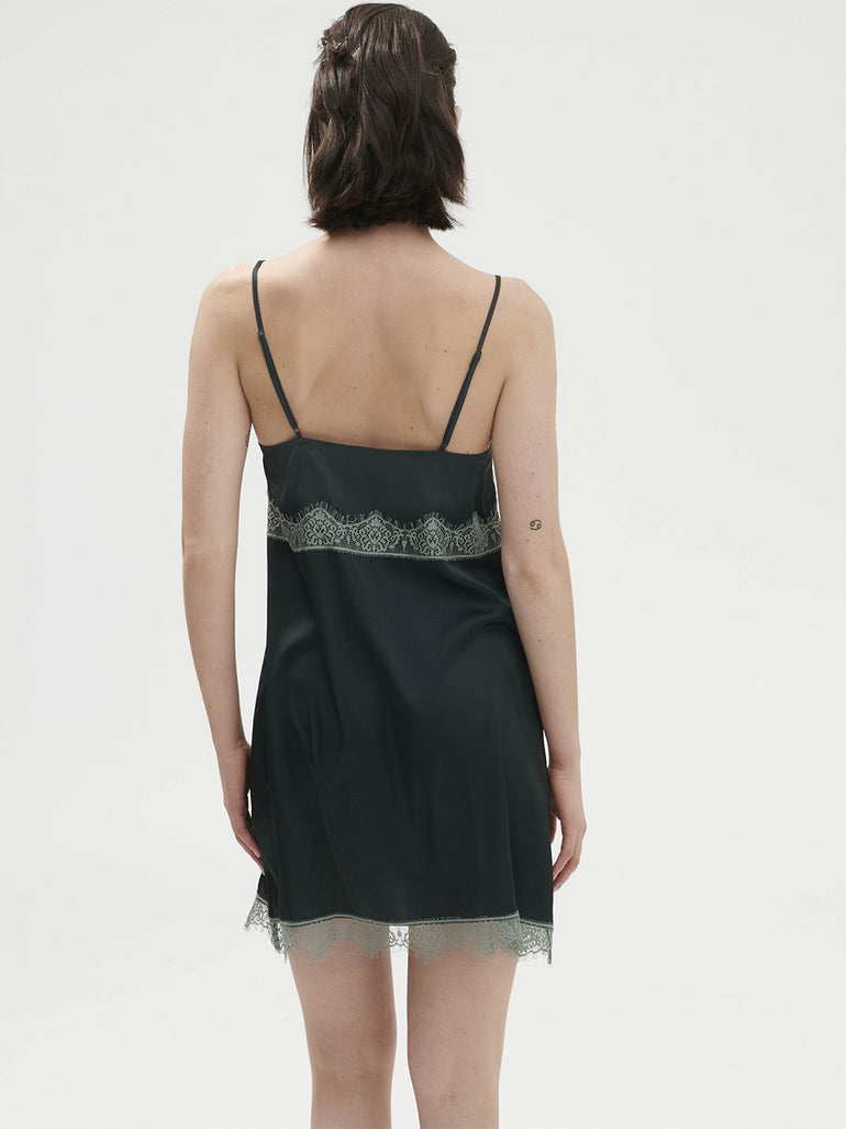 Satin Secrets Nightdress - Kolsaï Green