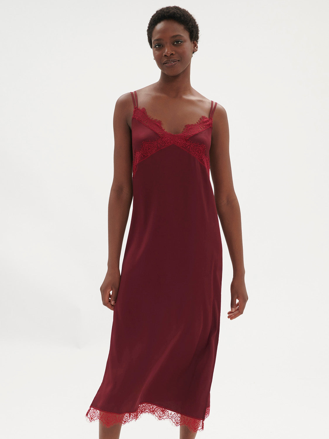 Long Nightdress - Spinel Red