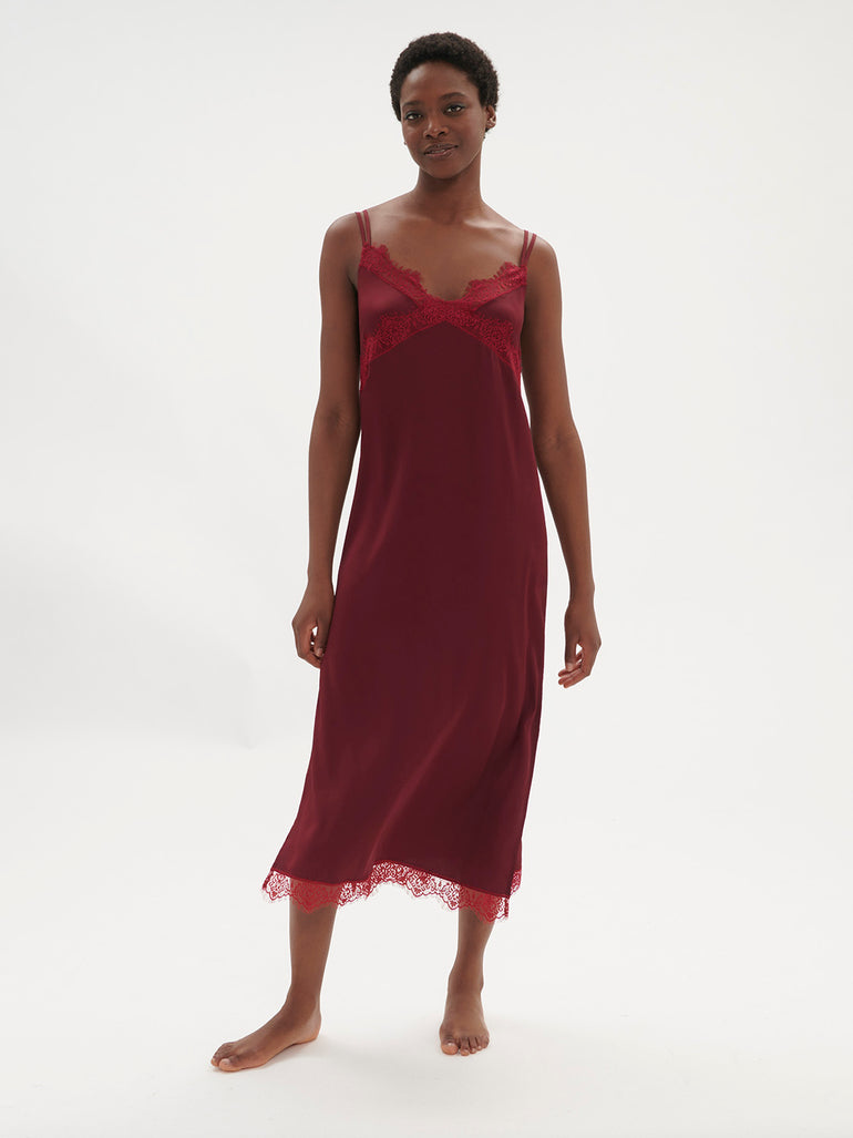 Long Nightdress - Spinel Red