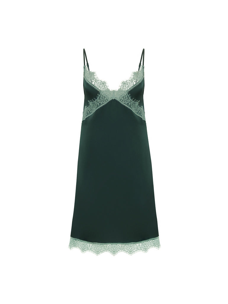 Satin Secrets Nightdress - Kolsaï Green