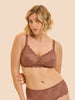 Structured wireless bra - Coco brown