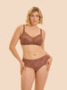 Structured wireless bra - Coco brown