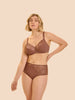 Full cup support bra - Coco brown