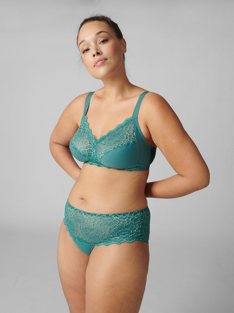 Caresse Boyshort - Boreal Green