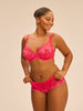 Plunging underwired bra - Fabulous Pink