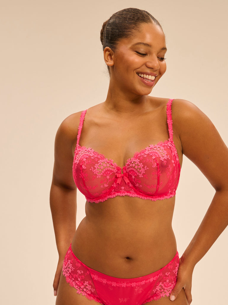 Half cup bra - Fabulous Pink