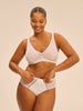 Structured wireless bra - White