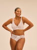 Structured wireless bra - White