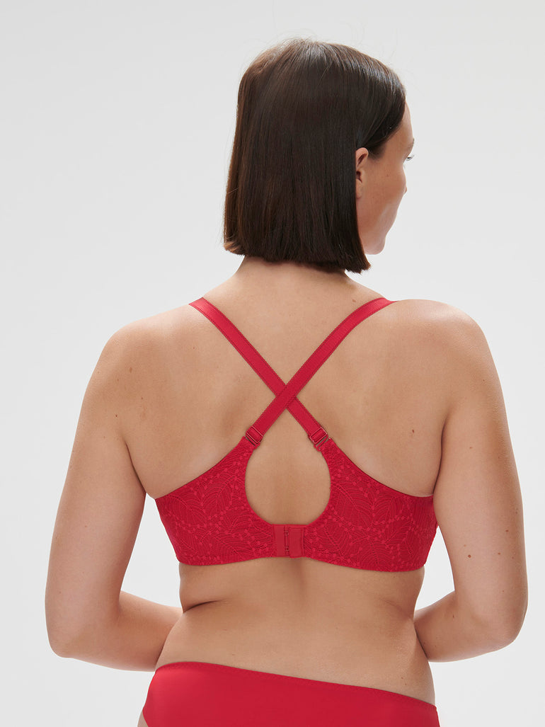 Structured wireless bra - Ruby pink