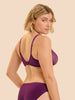 Plunging moulded underwired bra - Blackberry